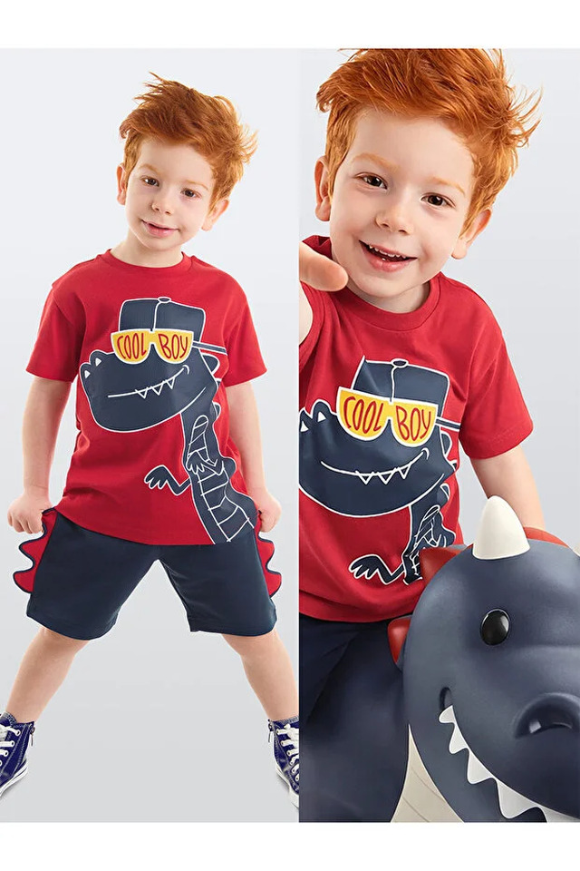 Cool Dino Erkek Çocuk T-shirt Şort